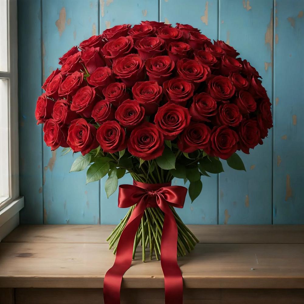 Букет Красные розы Блэк Меджик в Кумылженской