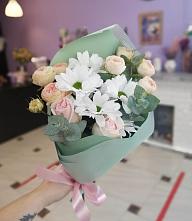 Букет милый в Кумылженской Букет цветов из: Хризантемы и Розы в Кумылженской