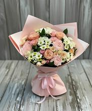 Букет цветов из:  Гвоздики, Розы и Хризантемы в Кумылженской