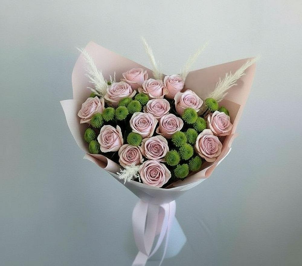 Букет цветов из: Розы и Хризантемы в Кумылженской