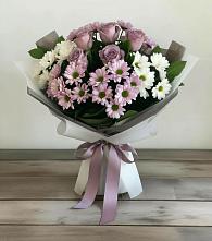 Букет цветов из:  Хризантемы и Розы #REPLACE_PRED# Кумылженской