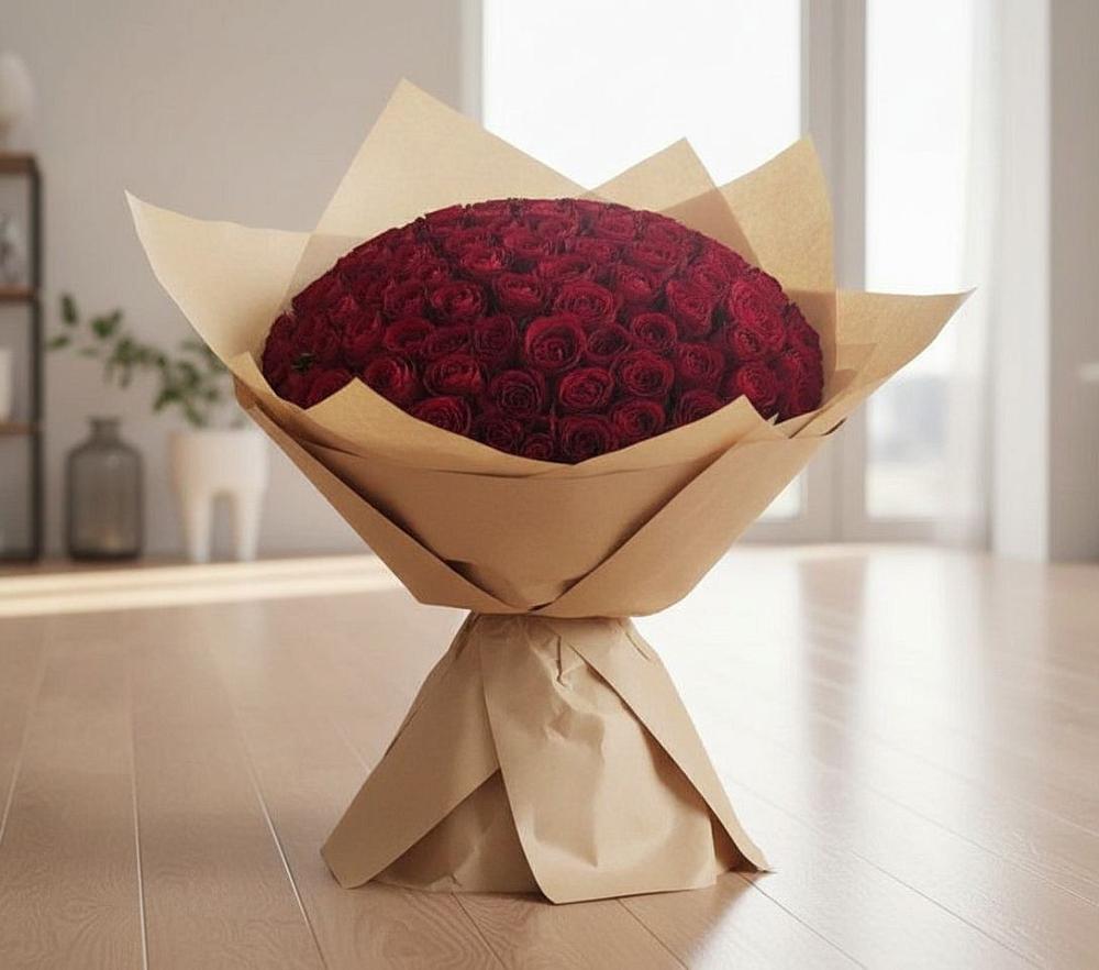 Букет 101 Красная роза в Кумылженской