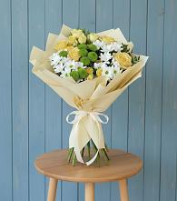 Букет цветов из:  Хризантемы и Розы #REPLACE_PRED# Кумылженской