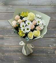 Букет цветов из:  Альстромерии, Розы и Хризантемы в Кумылженской