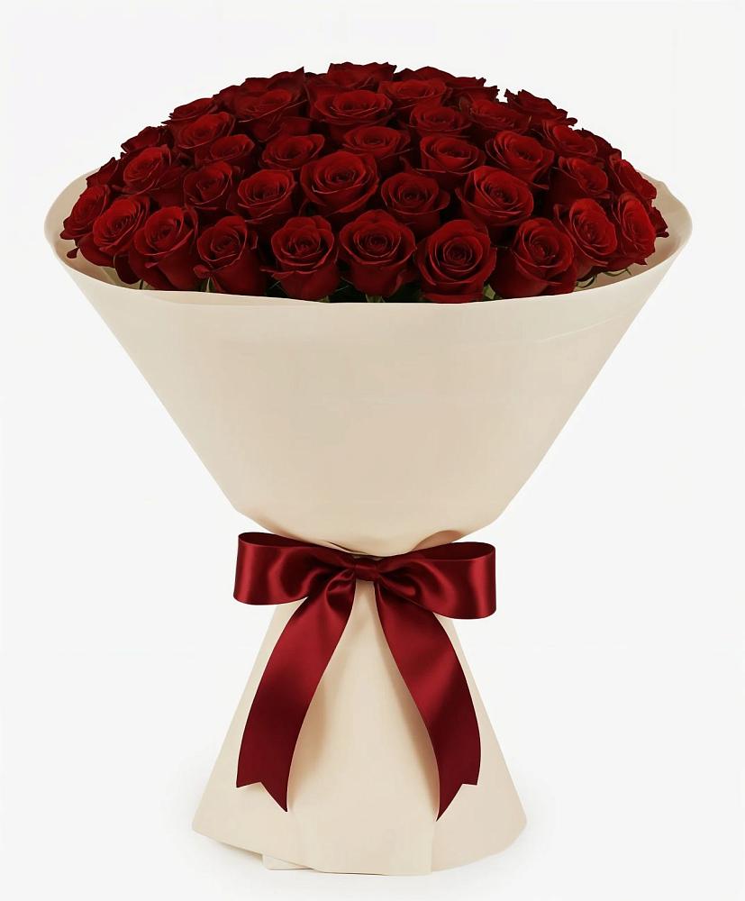 Букет 101 Бордовая роза Блэк Бакарра в Кумылженской