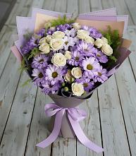 Букет цветов из:  Хризантемы и Розы в Кумылженской