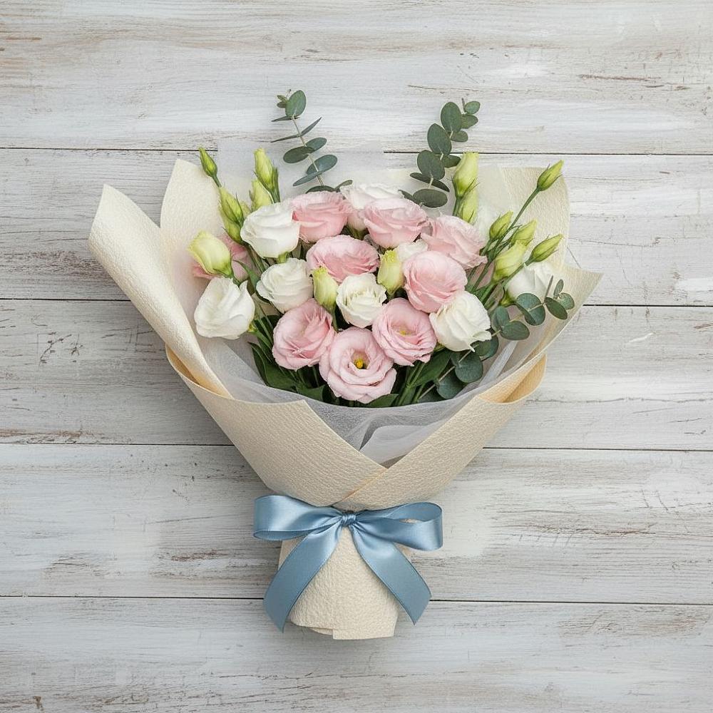 Букет цветов из: Лизиантусы в Кумылженской