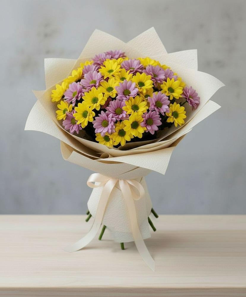 Букет цветов из: Хризантемы в Кумылженской